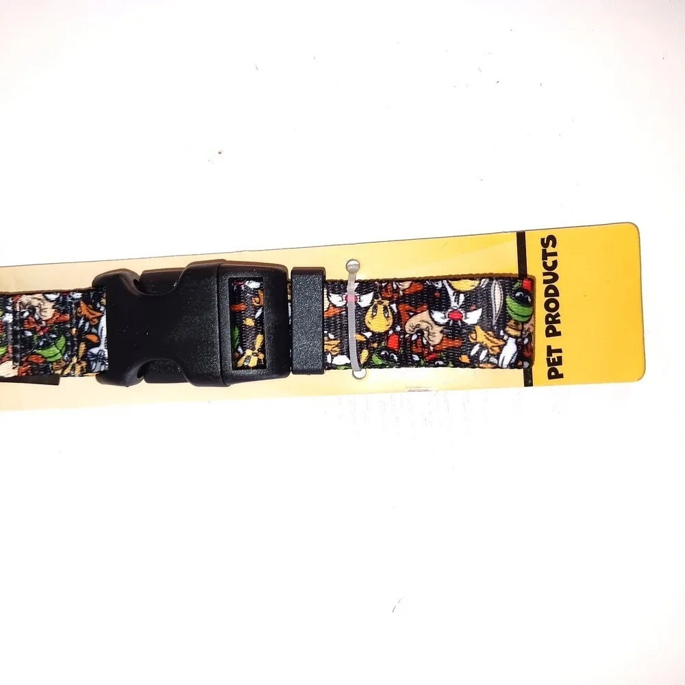 Looney Tunes Dog Collar Large 15-26 Adjustable Buckle Down Cartoon Print New